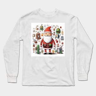 Santa Claus & Cyberpunk 11 Long Sleeve T-Shirt